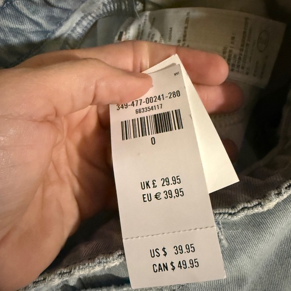 Hollister Light Blue High Rise A-Line Distressed Denim Shorts - Picture 6 of 6